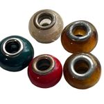 5 Pieces Vintage Glass Beads Charm Jewelry Accessories Blue Photo 4