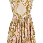 S/W/F Duomo Floral Cross Halter Neck cutout mini dress Green Size M Photo 0