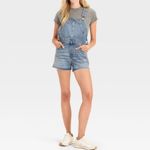 Universal Threads Universal Thread Women Denim Distressed Shortalls Overalls Blue Size 12 Photo 7