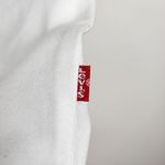 Levi's Crop Top Tank Top Floral Graphic Print Stretchy Cream Cotton Size L Photo 5