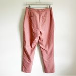 ZARA Mauve Blush Flat Front High Waist Cropped Dress Pants sz Medium Photo 6