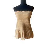 Wishlist NWT Women’s   Mustard Yellow Smocked Skirt/tube top SZ Small Stretch Photo 3