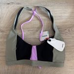 prAna  Tulum Top Black Color Block Green‎ Lilac Bikini Summer Pool Vacation Small Photo 2