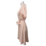 Ralph Lauren NEW  Peach Orange V-neck Short Sleeve Tie Belt Midi A-Line Dress 14 Photo 1