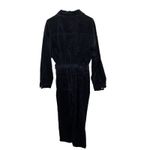 Mable Womens Corduroy Jumpsuit S Button Front Long Sleeve Black Casual Photo 5