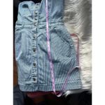 Forever 21 Boutique Striped Denim Strapless Mini Dress size S/P Photo 8