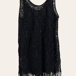 L’Agent Agent Provocateur Black Fringed Sheer Lace Beach Swimsuit Coverup Size M Size M Photo 2