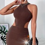 📷NWT, Lavishly Paris Women’s Cut Out Sun Dress Brown Size M Photo 7