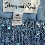 Honey and Rosie Blue Sequin Mini Dress Size M Homecoming Prom Holiday Photo 4