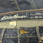 Eddie Bauer Dark Wash Curvy Bootcut 5-Pocket Tan Contrast Stitching Jeans-Size 8 Photo 10