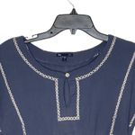 Gap  Top Size Small Blue With‎ White Embroidery SS Womens 100% Cotton Photo 1