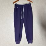 FIGS Women’s Zamora Jogger Scrub Pants Pull On Mid Rise in Dark Purple Size S Photo 2