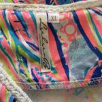 Lulu B Tank Top Womens XL Pink Colorful Sleeveless Multicolor Pineapple Crochet Photo 6