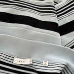 ALC Frank ALC Women’s Small Blue Black Striped Circle Skater Skirt Knit Photo 1