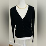 Worthington Black V-Neck Button-Up Women's cardigan Sweater small Photo 2