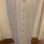 Ronni Nicole Vintage Beige Pleated Front Button Closure Pencil Size 8 Dress 1674 Photo 2