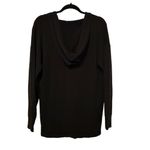 Loft  Outlet Soft Knit V-Neck‎ Pullover Long Sleeve Hoodie Black Size Small Photo 1