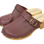 Torrid  Studded Mini Clog WW in Burgundy Red Size 8.5 Faux Wood Platform Comfort Photo 0