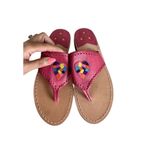 Jack Rogers  Patchwork Pink Leather Heart Sandals Size 9 Photo 3