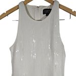 J.Crew Collection White Sequin Fringe Maxi Dress Formal Evening Gown Size 2 Photo 2