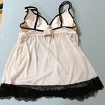 Light Pink Pastel Sheer Floral Lace Babydoll Nightie Nightgown Chemise Dress Bra Lingerie Size M 🖤 Size M Photo 2