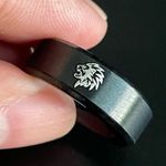 Lion King Black Stainless Steel ring Photo 5