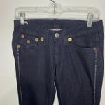 True Religion NWOT  26x35 Disco Julie Low Rise Bling Tuxedo Stripe Skinny Jeans Photo 1
