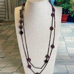 Coldwater Creek 0116 Long Gatsby-Style Necklace in Gunmetal w/Pink Rhinestones Photo 0