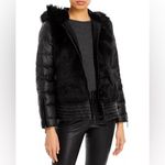 Dawn Levy NWT   Hooded Shearling Panel Coat Photo 1