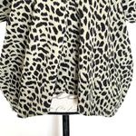 Newbury Kustom Womens Blouse Size Small Boxy Dolman Sleeves Leopard Animal Print Photo 5