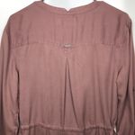 prAna NWT Women’s Abbey Mauve Pink Long Sleeve Button-Up Shirt Dress Photo 7