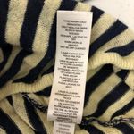 Chico's Sweater Thin Knit Linen Blend Oversized Striped Ivory Navy Blue 0 US S Photo 4