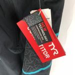 Tyr. Womens Competitor Singlet Moisture Wicking UPF 50+ Pocket Black Orange S Photo 3