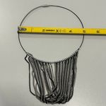 Black and Silver Beaded Multistrand Fringe Necklace for Special Occasions Photo 3