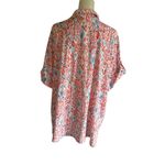 Coral Bay  Women's Short Sleeve top 3X Orange Blue White Photo 2