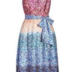 Julia Jordan NWT  Dress Rainbow Floral Multi Flutter Sleeve Ruffle Button Front 2 Photo 0