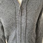 Skull Cashmere EUC  Gray Cable Knit Omega Zip Wool Sweater, S‎ Photo 1