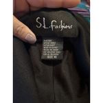 SL Fashions Black Evening Dress Size 16 Beaded Hem Flutter Sleeve V Neck Photo 2