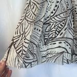 Casual Corner Aline Pleated Skirt 100% Cotton Lined Abstract Boho Size 10 Soft Brown Photo 3