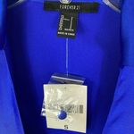 Forever 21 Royal Blue Satin Long Sleeve Wrap Dress Photo 3