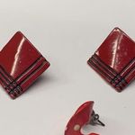 Dress Up Lot Of 5 Pierced Costume Earrings / Studs Colorful Mix - Red Yellow Etc Photo 6