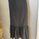 Velvet Torch  Black Ruffled Sheath Midi Dress Photo 3