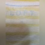 Loft Yellow and White Relaxed Tie Front T-Shirt Photo 5