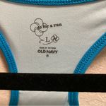 Old Navy  Blue Built-In Bra Racerback Workout Tank Size L Photo 2