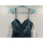 Dress the Population  Clarice Pine Green Ruffle Tiered Satin Dress Small S Photo 2