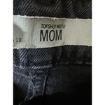 Topshop  Moto Mom Cut Off Denim Shorts Black Womens Size 14 High Waist Jean Photo 2