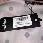 Nasty Gal Polka Dot Satin Ruffle Wrap Dress Photo 9