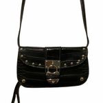 Kathy Van Zeeland  Black Snake Skin Crossbody Bag Photo 0