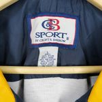 Croft & Barrow Navy Blue and Yellow Quarter Zip Windbreaker Photo 3