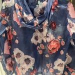 American Eagle  Floral Hooded Windbreaker Rain Jacket Size Photo 2
